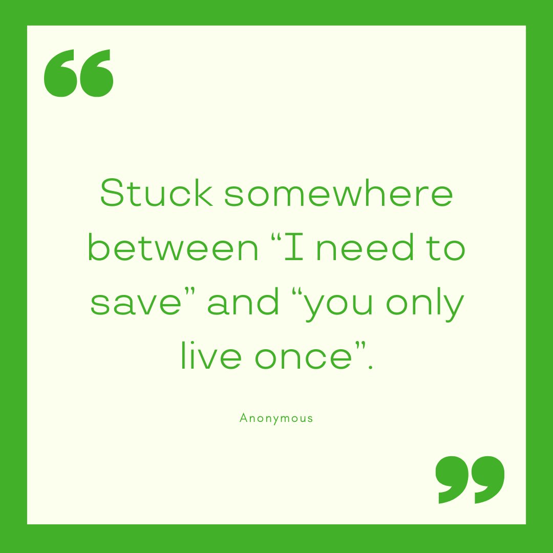 'Stuck somewhere between “I need to save” and “you only live once.' - Anonymous #travelquotes #quoteoftheday