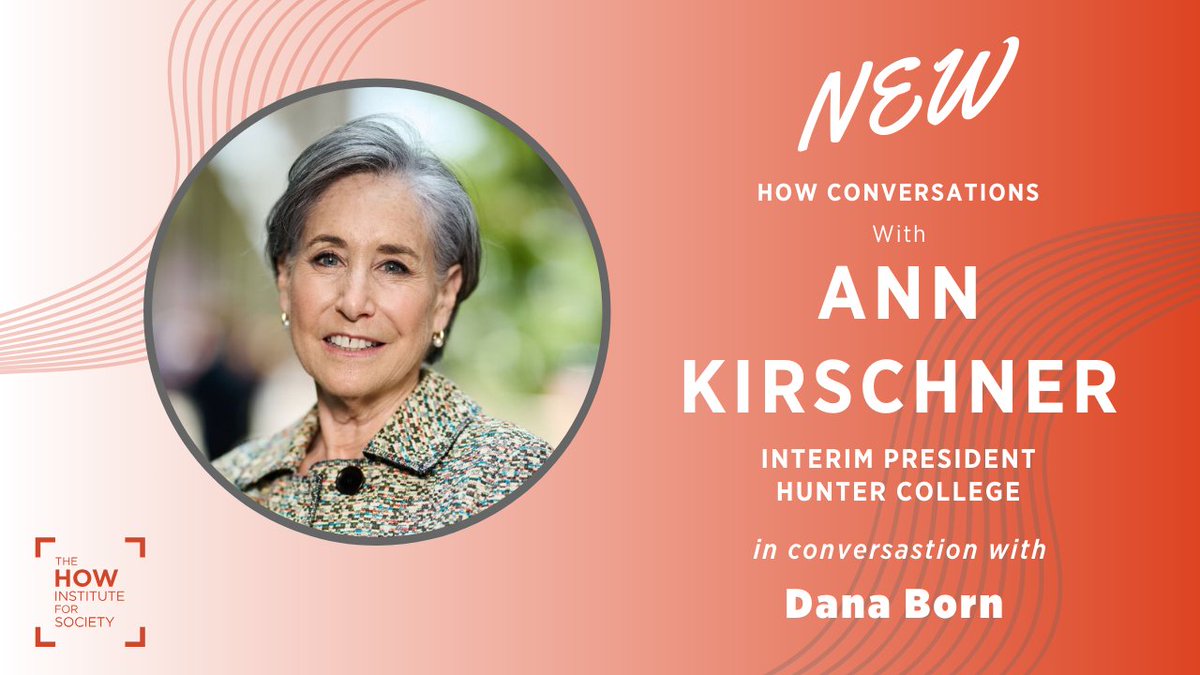 Later this week on #HOWConversations we welcome @Hunter_College Interim President @annkirschner. In conversation with @dana_born, the two discuss rebuilding trust in higher education, the importance of building moral muscle and much more. Stay tuned!