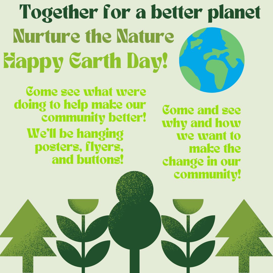 Come and see the positive change we want to make in our community for a cleaner and better environment!

#GoGreen #EarthDay2024