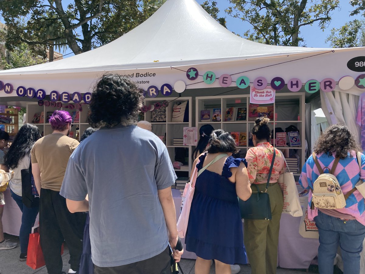 The #bookstores of #LosAngeles were well represented at the @LATimesFOB last weekend, including the two closest to me - @VillageWellCC and @TheRippedBodice. Great to see folks buying books!