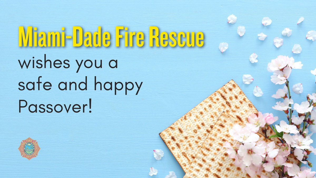 From all of us at #MDFR we wish you a safe and happy #Passover! If you’re celebrating, we encourage you to keep your loved ones safe by following these precautions: bit.ly/4aXzejW