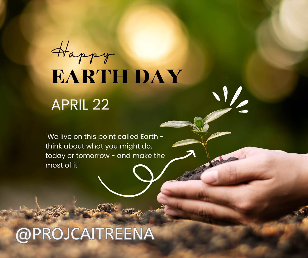 Happy Earth Day 2024 from #ProjectCaiTREEna 🌏🌳

Calling all green warriors 💪💚 

Tell us what you’ve been doing to make our Earth a greener place 
#EarthDay2024 #PlantATree #Trees
