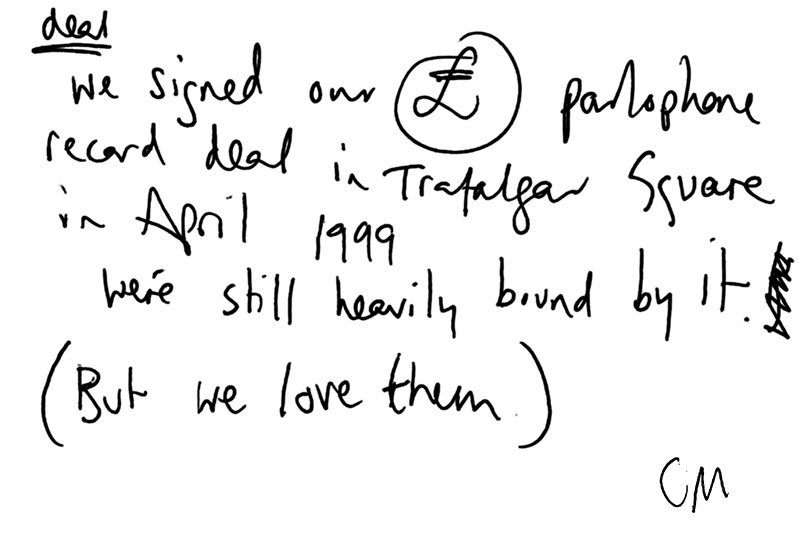 #OnThisDay 25 years ago... Coldplay signed their @parlophone record deal in Trafalgar Square ✍️ The rest is history... ✨ 📅 22 April 1999 📜 bit.ly/2GxWs4C