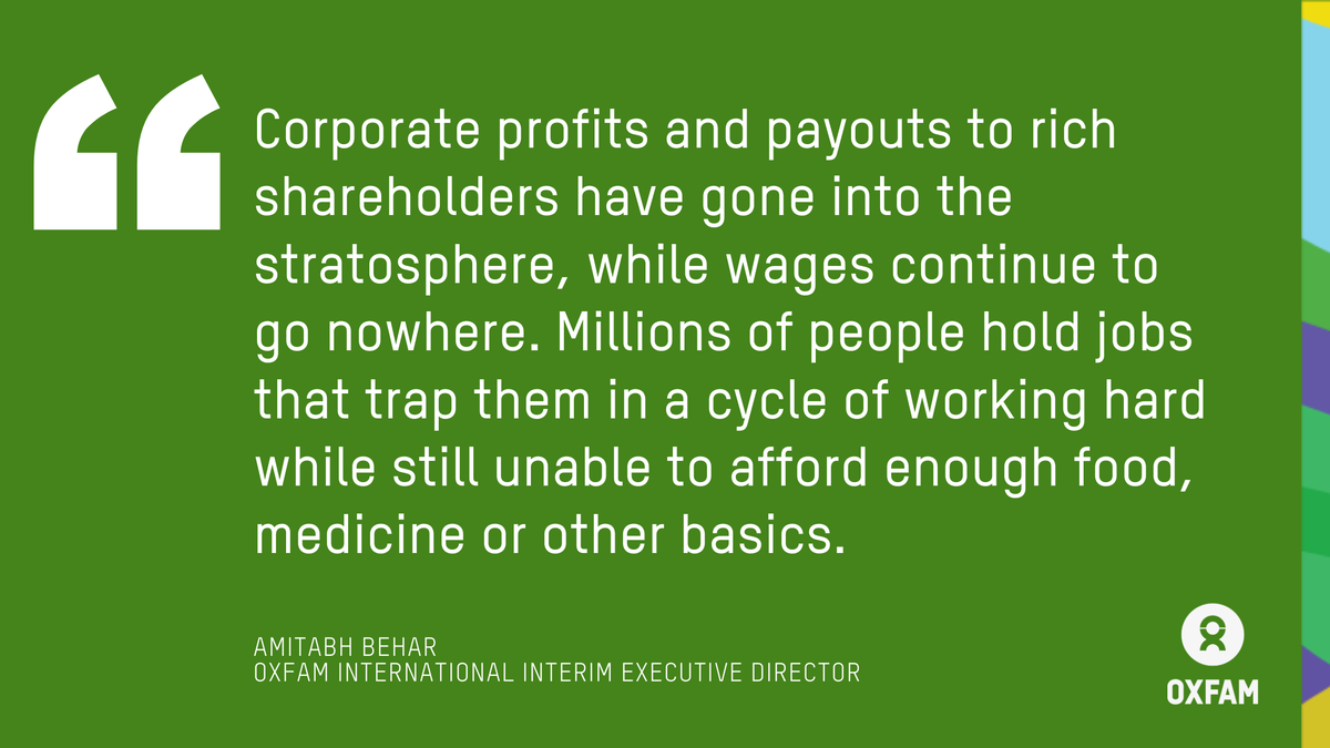 BREAKING: Global dividend payouts to shareholders rise 14 times faster than worker pay since 2020. The super-rich don’t amass their mega-fortunes by ‘working’ —they extract it from people who do,” said @AmitabhBehar. oxf.am/WorkersDay24 #WorkersDay #May1