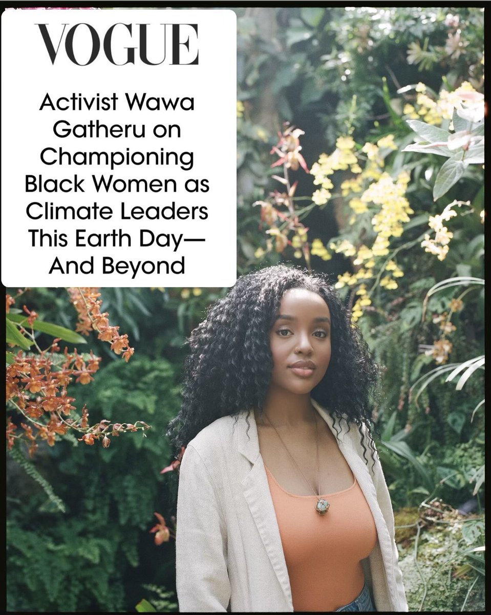 🌍 On Black women-led climate leadership and eco-womanism, my first for @voguemagazine this Earth Day ✨ Failing to recognize Black women as climate leaders isn’t just a moral dilemma. It is a poor strategic decision for all of us to win on climate. vogue.com/article/wawa-g…