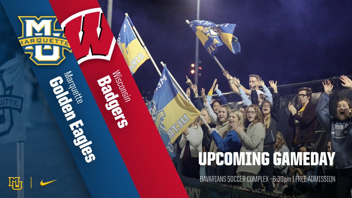 Our final Spring Game vs Wisconsin is this coming Saturday at the Bavarians Soccer Complex! 6:30pm Kick-off and admission is FREE! #wearemarquette | #marquettesoccer