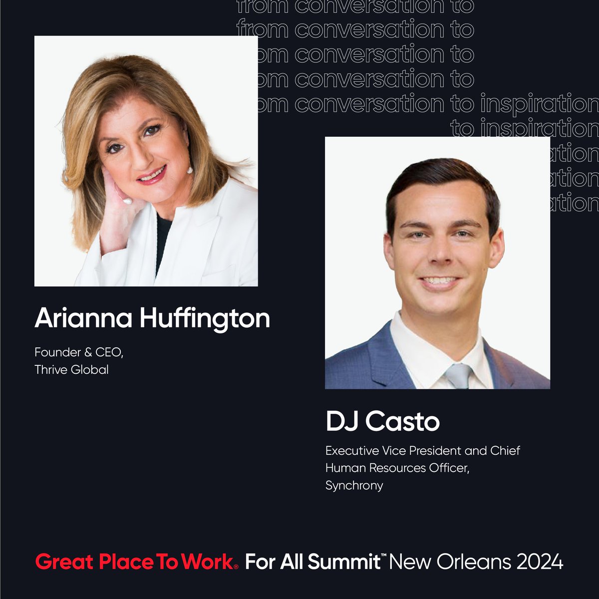 Boost employee engagement & retention through well-being! Join Arianna Huffington of @thrive and DJ Casto of @synchrony, moderated by Ellen McGirt, for a vital discussion on why investing in employee well-being is crucial for business success. bit.ly/4aKUQAc
