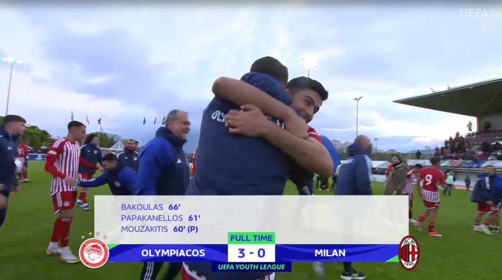 foet247europa's tweet photo. FT Olympiacos 3 Milan 0. Olympiacos are the UEFA Youth League champions. They have become the first Greek team to win a European club competition trophy. #OLYMIL #UYL https://t.co/YmrSRv2L17