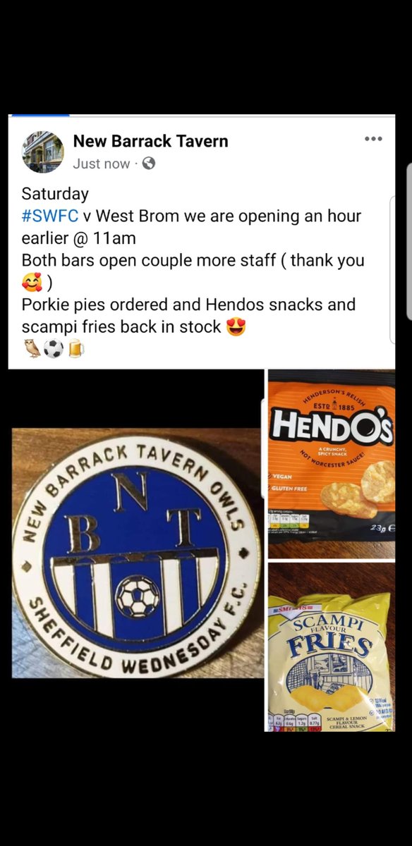 Open 11am Saturday #SWFC #swfcfamily @swfc v West Brom ..@PorkByWaterall pies have been ordered 👍 #S6 #Hillsborough #Sheffield #familyrunpub #familybusiness #supportlocal #realalepub #ciderpuboftheyear