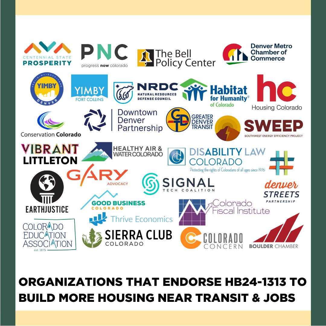 Orgs support House Bill 1313 to build more housing near transit and jobs! Tell your state lawmaker to vote YES on HB-1313: secure.everyaction.com/VNfSURChCkmobQ… #copolitics #coleg