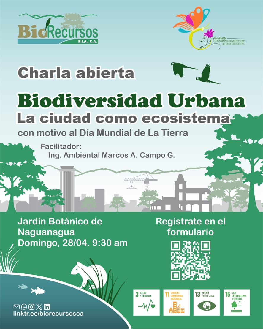 Los invito a participar en esta estupenda charla. Entendamos la ciudad como ecosistema y seamos más proactivos en la conservación de nuestro ambiente. ¡Te espero! Allí estaremos promoviendo muchas otras actividades de formación y asistencia técnica en materia ambiental