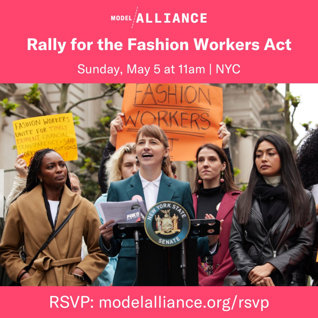 On Sunday, 5/5 – the eve of the #MetGala – join the Model Alliance, lawmakers, and allies in support of the #FashionWorkersAct!

RSVP: modelalliance.org/rsvp