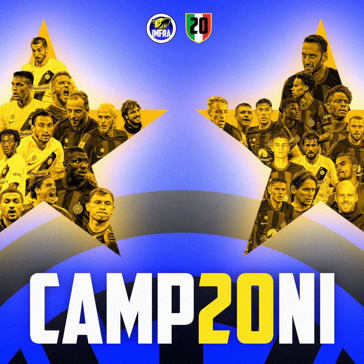 InterMilanFRA's tweet photo. L’INTER EST CHAMPION D’ITALIE POUR LA 20ÈME FOIS DE SON HISTOIRE 🏆🖤💙

LA DEUXIÈME ÉTOILE ⭐️⭐️ https://t.co/crP0QaXHg6