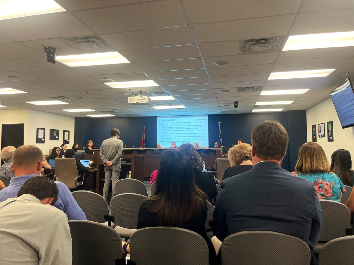 Superintendent Horne also blamed Districts for their failure in communication.

He said that they should have “opened their emails” they wouldn’t be confused.

The room was full of confused Superintendents and Public School staff. #azedu #publiceducation