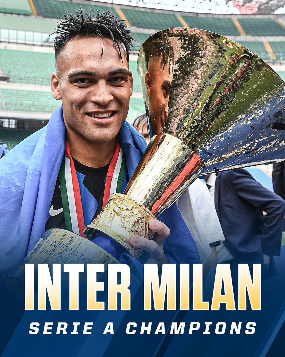 INTER MILAN ARE SERIE A CHAMPIONS WITH FIVE GAMES LEFT 🏆 THEIR 20TH SCUDETTO TITLE 🇮🇹