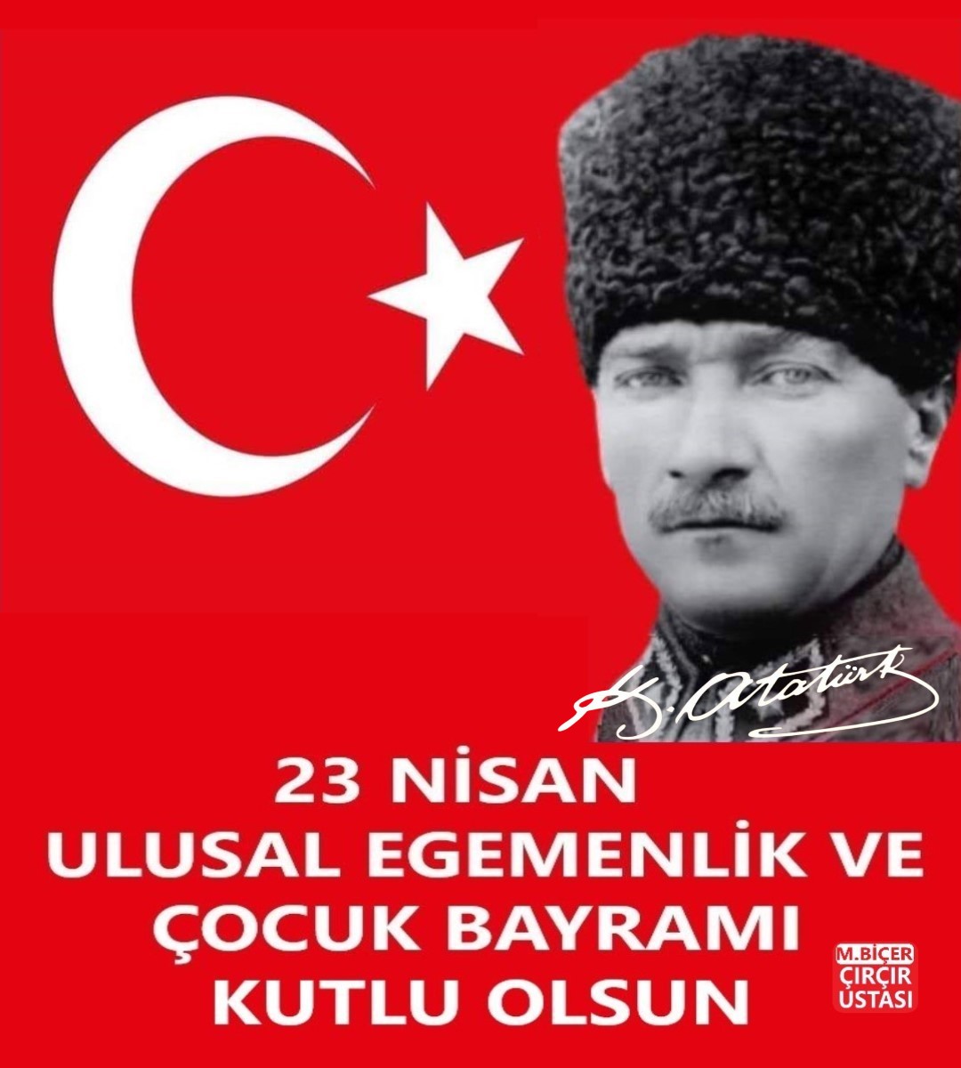 Ulu Önderimiz Gazi Mustafa Kemal Atatürk'ün tüm dünya çocuklarına armağan ettiği  23 Nisan Ulusal Egemenlik ve Çocuk Bayramımız Kutlu Olsun.                                                                                      #23Nisan #UlusalEgemenlik #ÇocukBayramımız #KutluOlsun