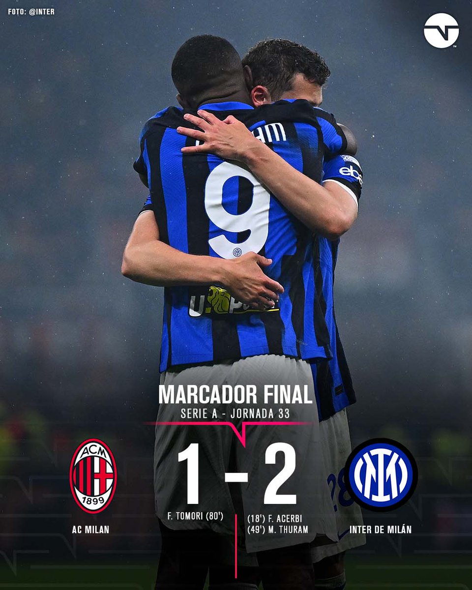 ¡EL INTER ES CAMPEÓN DE LA SERIE A! 🇮🇹🏆 Los Nerazzurri recuperaron el trono de Italia y se consagraron a falta de 5 fechas, nada más y nada menos, que con triunfo en el Derby della Madonnina. ⚫🔵