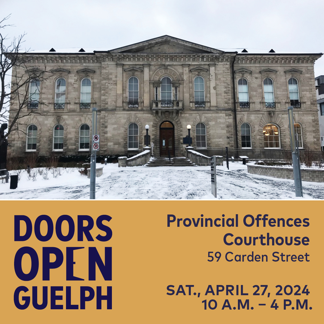 Two sites, one stop! #DoorsOpenGuelph this Sat. from 10 AM- 4 PM. Visit Guelph City Hall and the Provincial Offences Courthouse, both on Carden Street, for free behind-the-scenes guided tours. guelph.ca/living/arts-an… #DoorsOpenOntario @cityofguelph @DowntownGuelph
