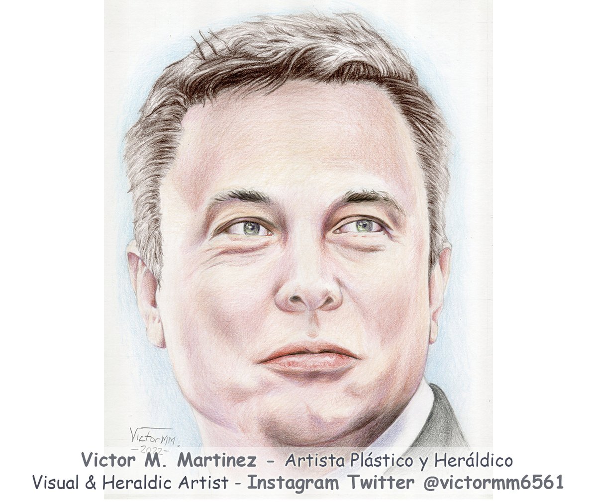 Elon Musk #ElonMusk #portrait retrato por by Victor M. Martinez, #Artista Plástico y Heráldico, #dibujo #drawing 28x22 cms, support and follow my work, apoye y siga mi obra. #ElonMusk #Elon #Musk #Tesla #Tech #Future #SpaceX #ArtForSale #Art #Science #Arte #Carabobo #Venezuela