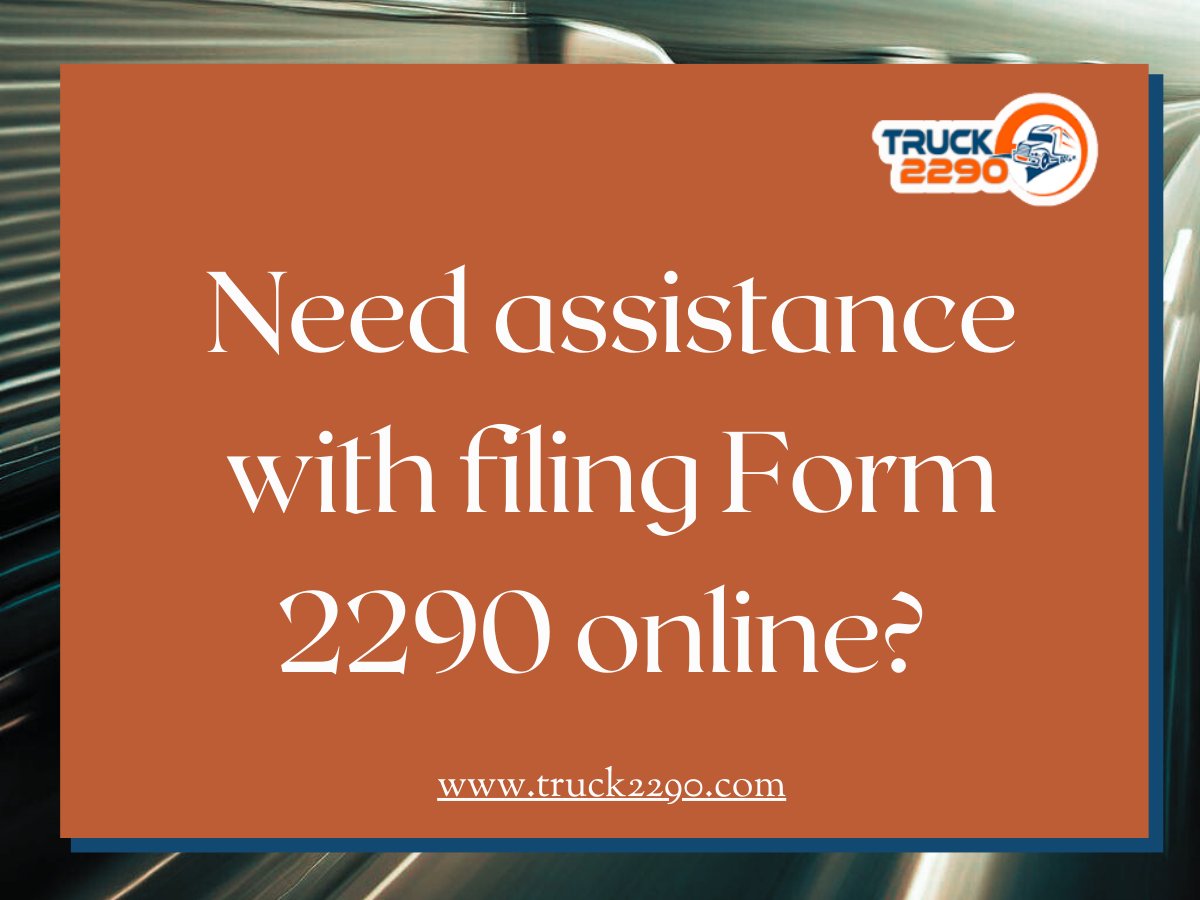 Need assistance with filing Form 2290 online? 

Truck2290.com offers dedicated support to ensure a smooth and hassle-free experience. Get in touch with our experts today!

#DedicatedSupport #Form2290 #OnlineFiling #TaxAssistance #ExpertHelp #Truck2290 #Filing2290online