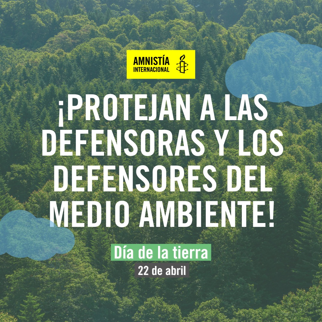 amnistiachile's tweet image. #DiadeLaTierra 🌎

Habiendo terminado la #PreCOP, 166 organizaciones y personas exigen a los Estados de las Américas que son parte del #AcuerdodeEscazú que refuercen su compromiso durante la #COP3 y aprueben el Plan de Acción sobre Defensores.

Más info en amnistia.cl/conclusiones-d…