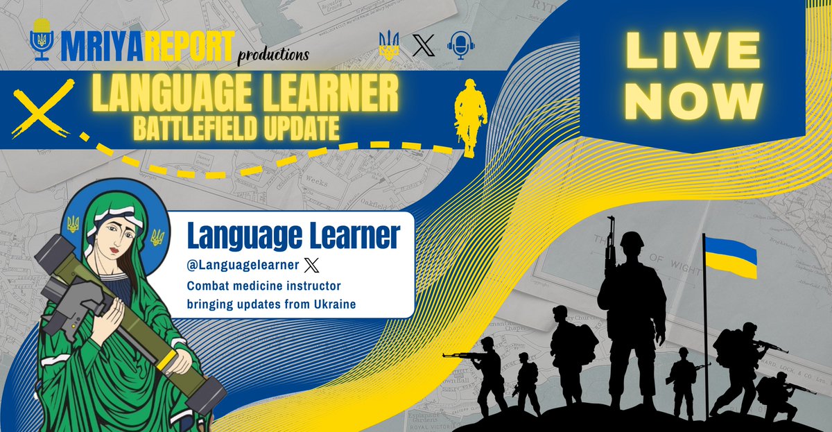 💥 LIVE NOW 💥 with our guest Language Learner @LanguageIearner for a Battlefield Update on Ukraine! 🇺🇦 Tune in for the latest news from the zero line and follow along on your mobile phone using Lvmp.us Don't miss out! #MriyaReport #Ukraine #Kharkiv #Kherson
