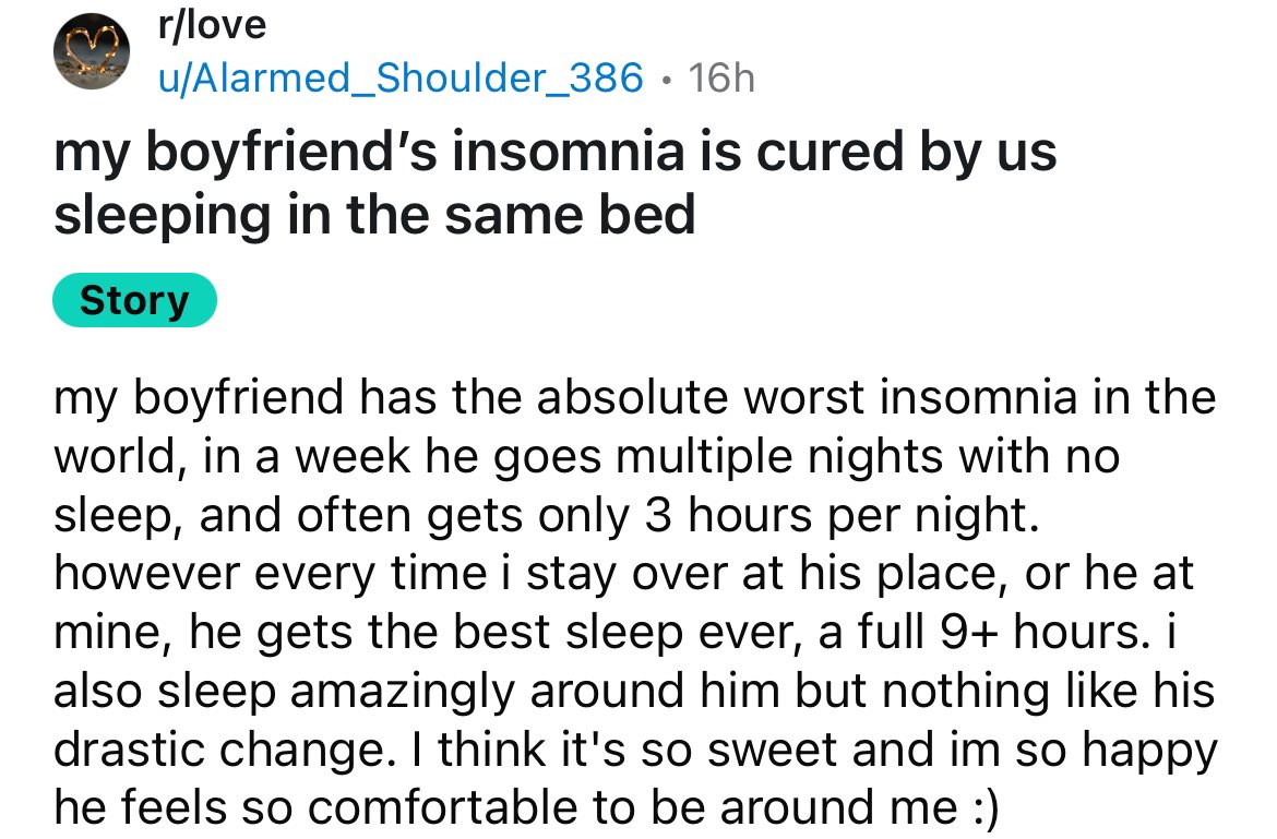 Men will literally invent insomnia conditions and magical cures for them instead of admitting they crave intimacy