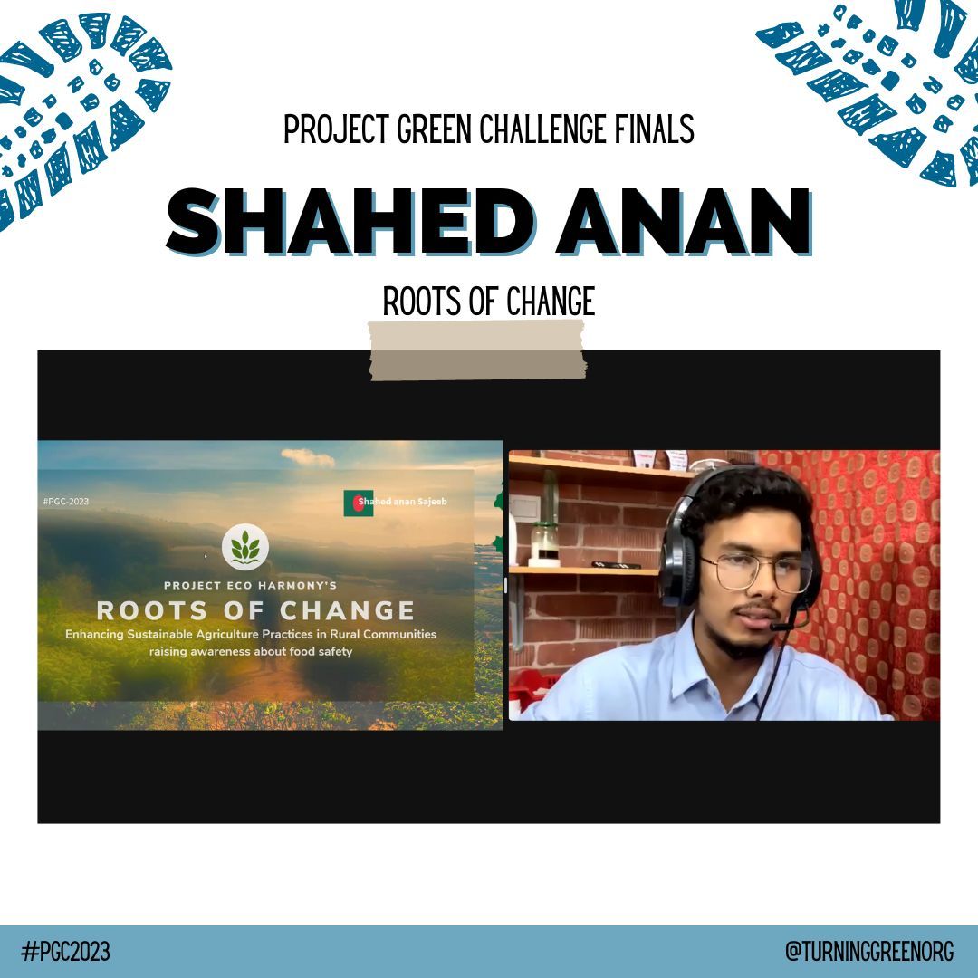 TurningGreenOrg's tweet image. CONGRATS to Shahed and Team Eco Harmony for their work on sustainable agriculture! Yesterday, the #PGC2023-ers presented on the process, completion and impact of the Climate Action Projects they have worked on since November. You can read more about students’ CAPs on our website.