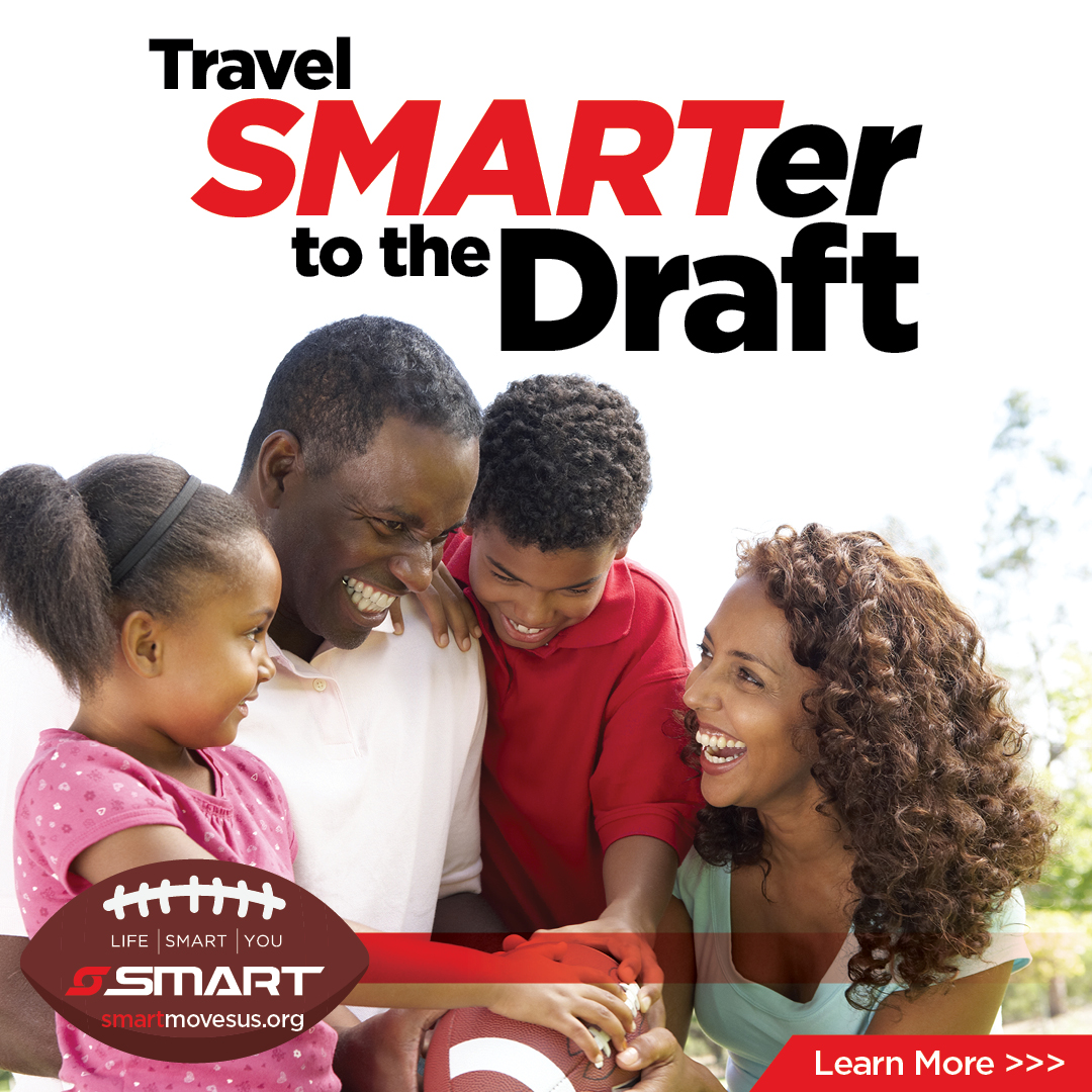 Fun for the whole family! SMART is the affordable and convenient way to get the whole team down to the Draft this week. Please visit smartbus.org/About/News/sma… for park & ride options, FAST options, locations, times and more details. #SMARTMovesUs #SMARTLifeYou #NFLDraft