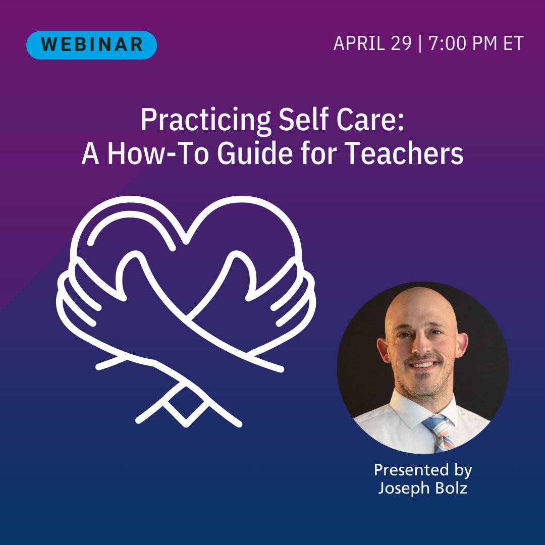 One week from today, learn how to combat teacher burnout 👊 Presenter Joseph Bolz will walk through specific routines teachers can have in place to ease the feeling of burnout and move beyond surviving to thriving. Sign up here: nctm.link/rhsXu #selfcare #mentalhealth