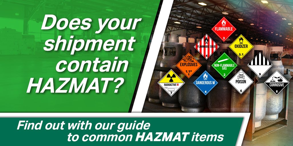 Hazardous materials, also known as HAZMAT, are materials that the Department of Transportation have determined can be a risk to health, safety or property when transported. Learn if your shipment contains HAZMAT by using our list of common HAZMAT items: ow.ly/fwH350RjlbJ