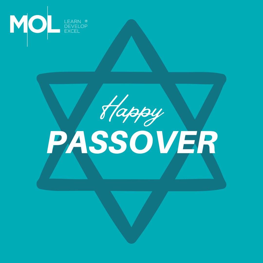 Everyone at MOL wishes a Happy Passover to our colleagues, learners and stakeholders who will be celebrating over the next eight days! #Passover #HappyPassover #ChagPesachSameach