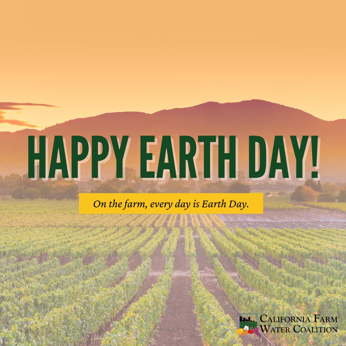 Earth Day reminds us of the vital connection between agriculture and our planet's health. Today and every day, let's celebrate the farmers and ranchers who work tirelessly to nourish us while caring for the earth. 🌎🌾 #EarthDay #Agriculture #CAWater