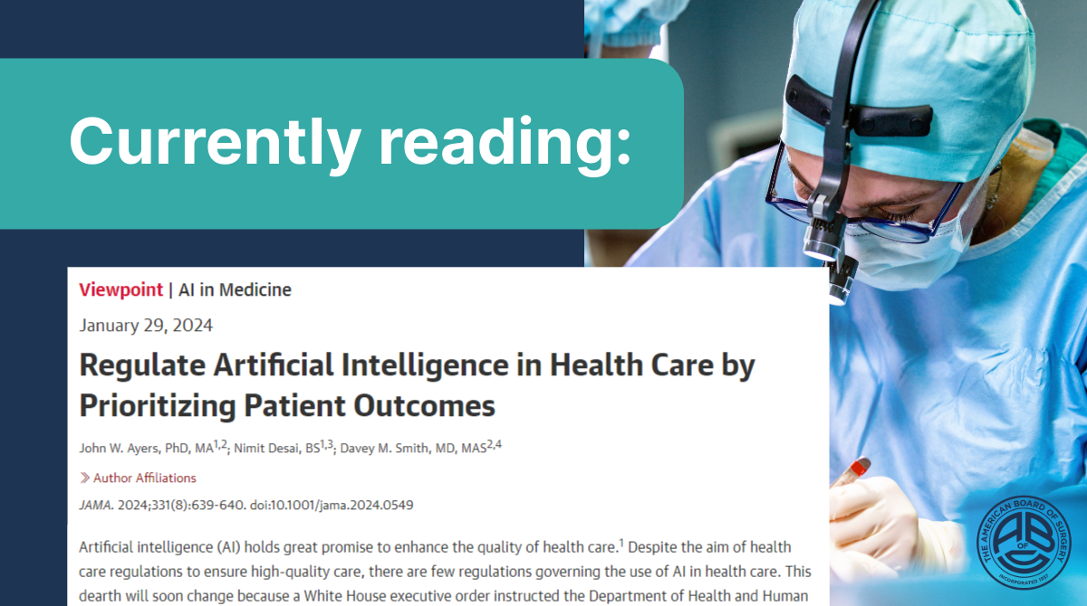 Regulate Artificial Intelligence in Health Care by Prioritizing Patient Outcomes ow.ly/WwUc50Rkfog