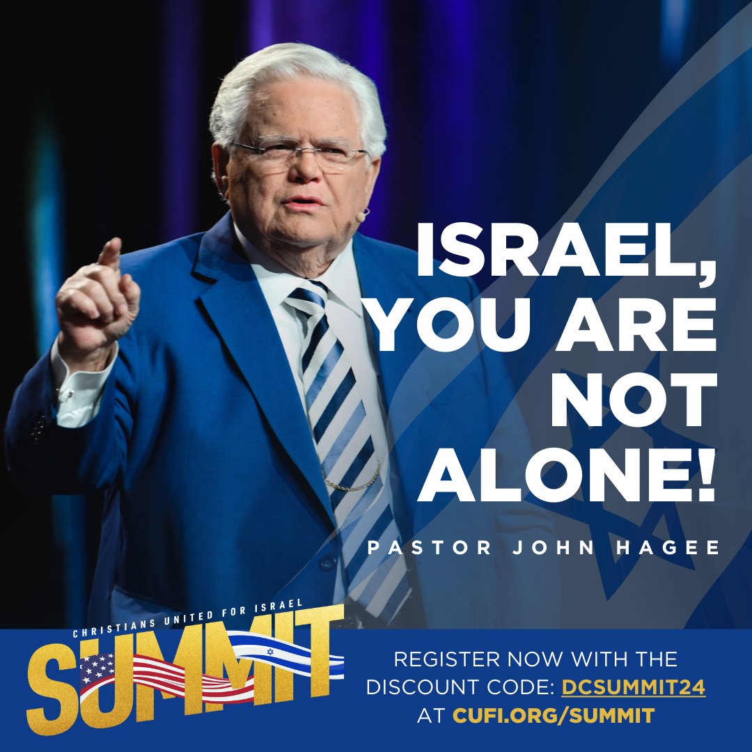 Stand up and speak up for Israel this summer at CUFI’s 2024 Washington Summit. Register today for $75 with the code SUMMIT24 at cufi.org/summit/