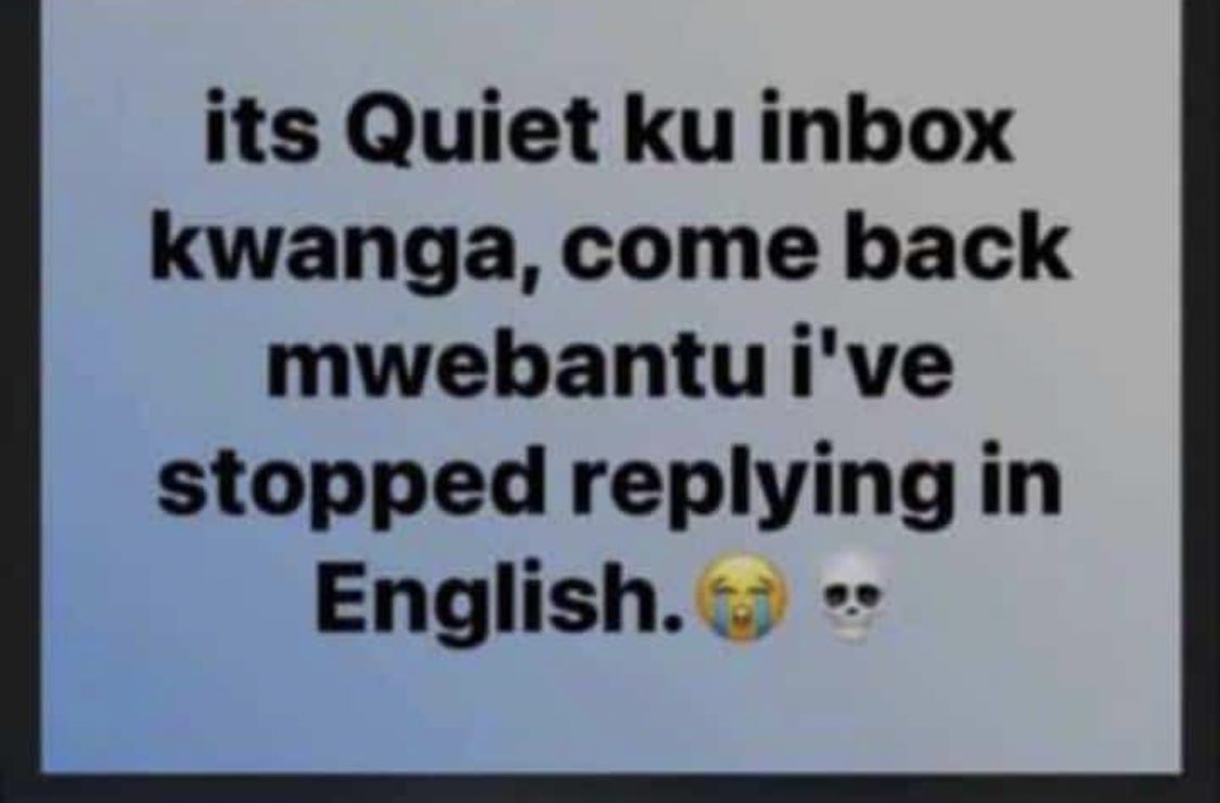 Okay guys come let’s talk in Bemba even shona at this point I will speak 😭☠️