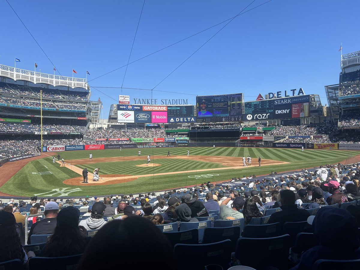 Todays view… Yankee Stadium is so beautiful yo