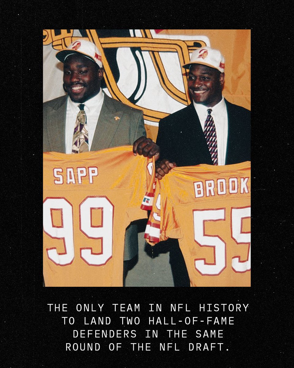 On this day 2⃣9⃣ years ago, we drafted @WarrenSapp & @DBrooks55, and Tampa Bay was never the same.