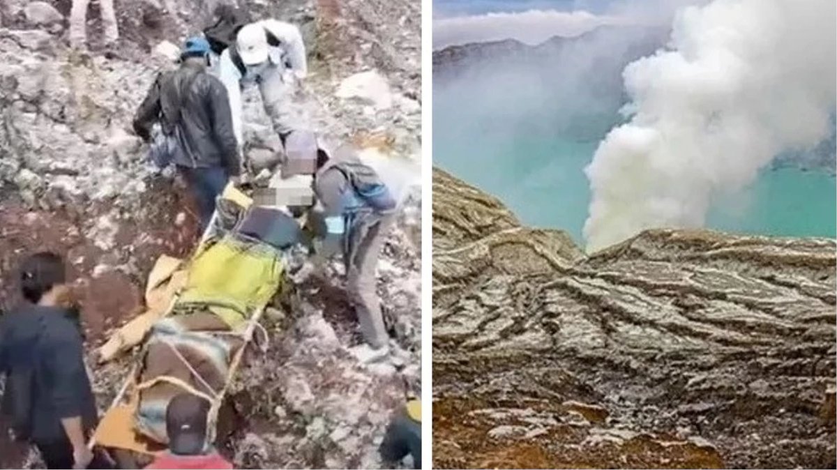 📍Fotoğraf çektirmek için canından oldu. Endonezya'da Çinli bir kadın turist, fotoğraf çektirdiği sırada ayağa kayıp 75 metre yükseklikten aktif volkana düştü. Talihsiz kadın olay yerinde yaşamını yitirdi.