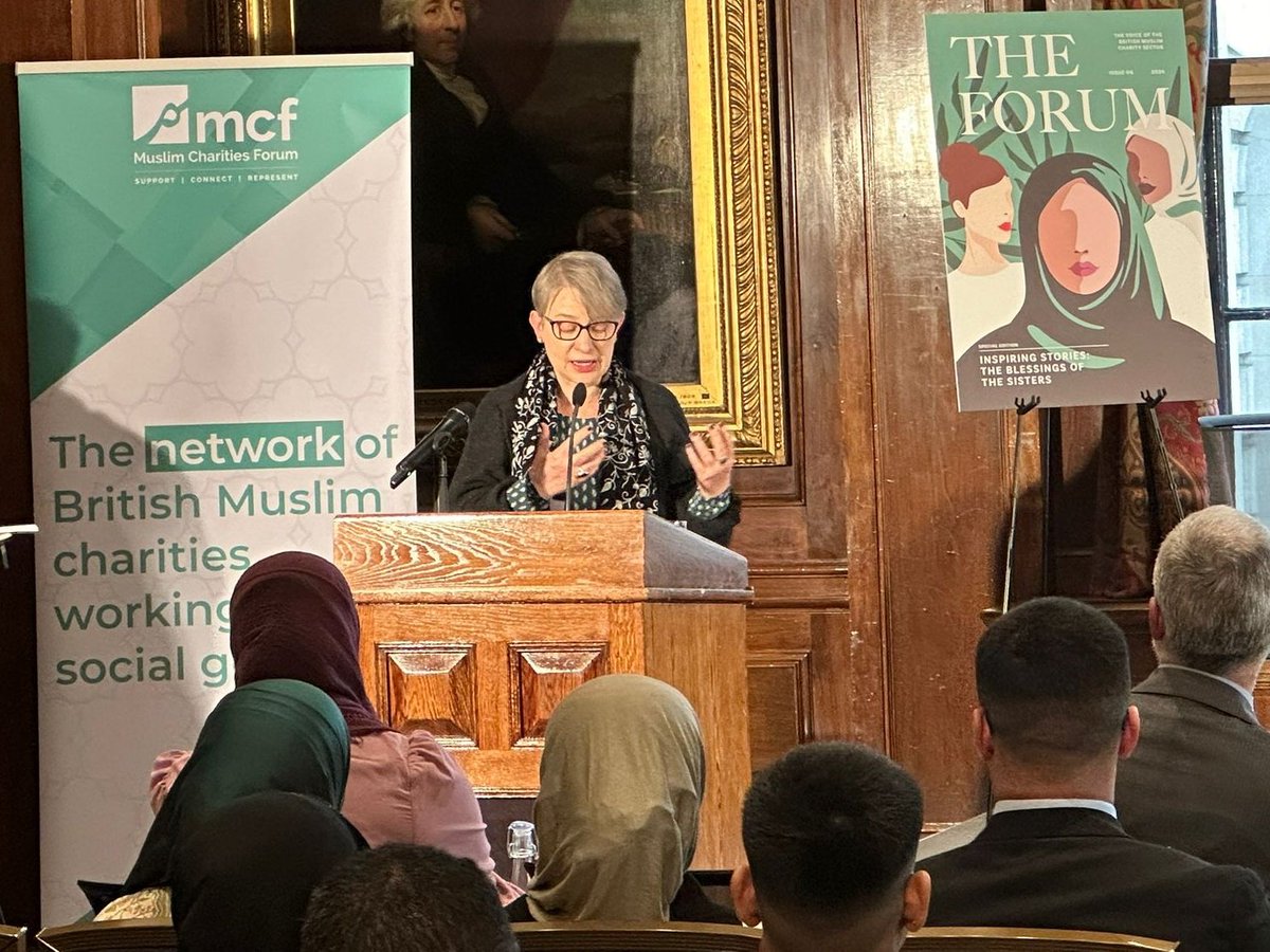 Great to speak today with @muslimcharities at launch of special edition of The Forum magazine focusing on contribution of women to the sector