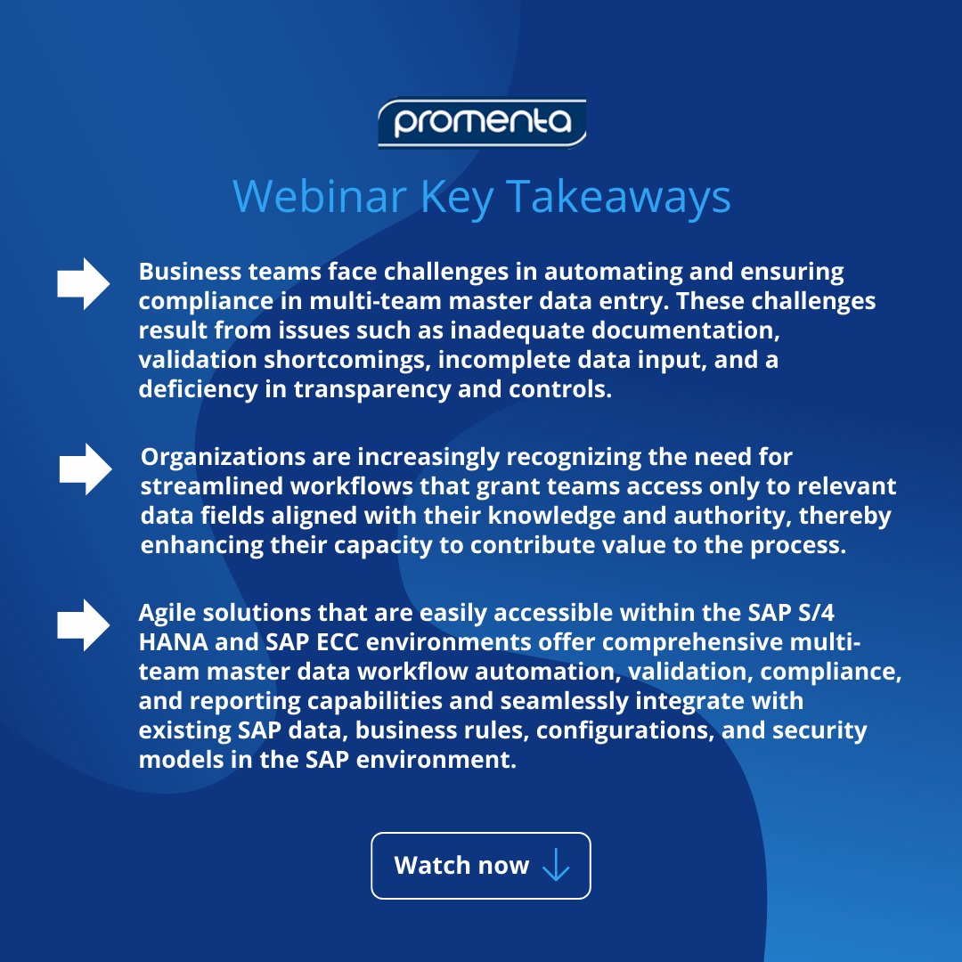 Did you catch our latest webinar on SAP automation?

You can watch it on the link below:
sapinsider.org/thank-you-land…

#promenta #sapautomation #sap #sapinsider