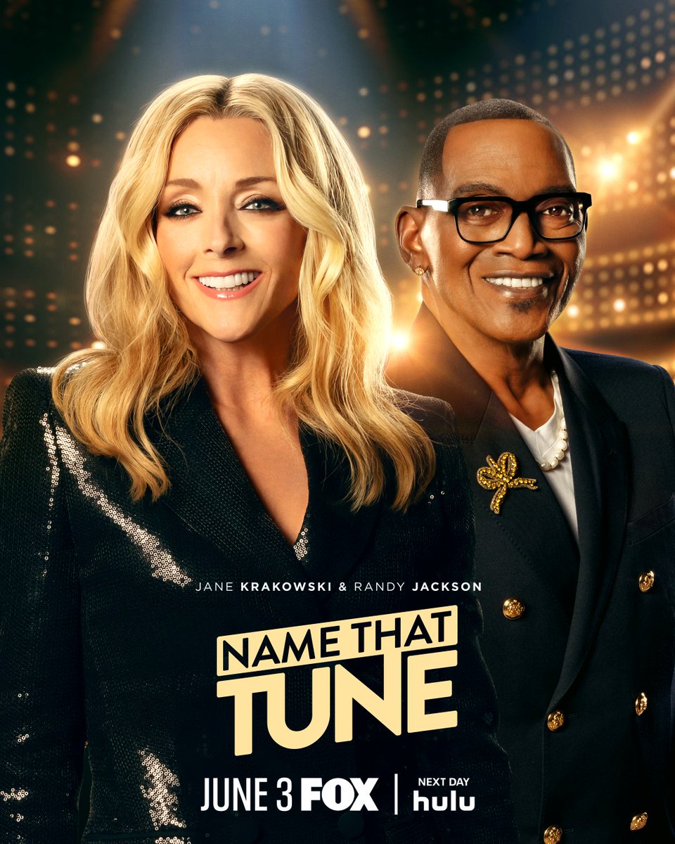 This news hits all the right notes! 🎶 #JaneKrakowski and @YO_RANDYJACKSON are BACK for #NameThatTune, premiering Monday, June 3 on @FOXTV and streaming next day on @hulu!