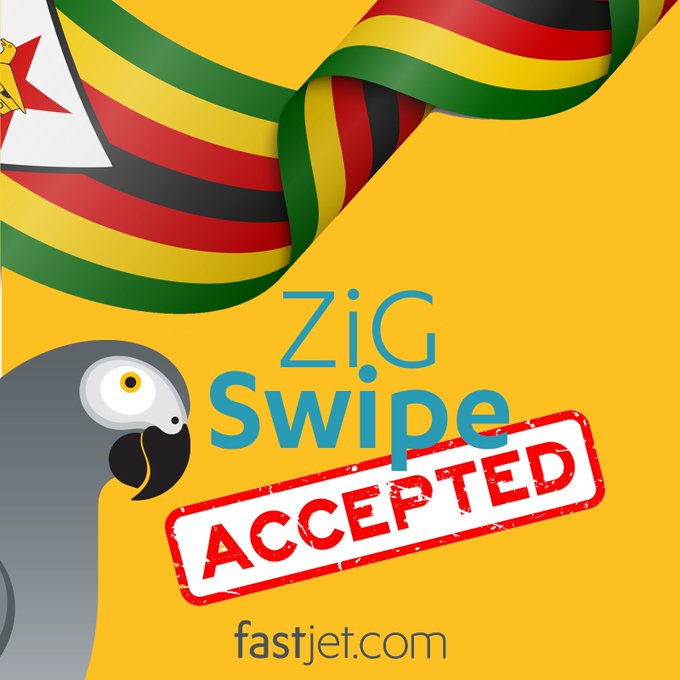 Fastjet accepting flight bookings payments in ZiG Picture Fastjet Zimbabwe (X, formerly Twitter) 