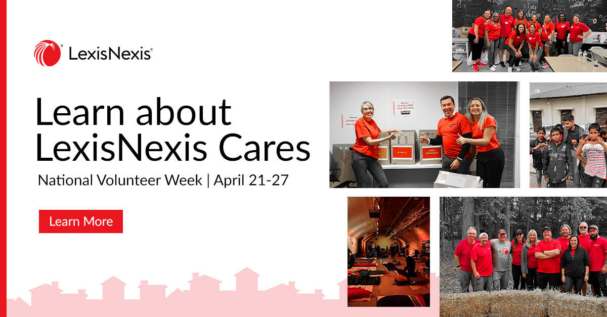 It’s National Volunteer Week! We’re proud to empower our employees to give back to our communities with paid time off to volunteer for causes close to their hearts. See how you can help us shape a more just world: bit.ly/LexisNexisCare… #LexisNexis #LNCares #LNCareers