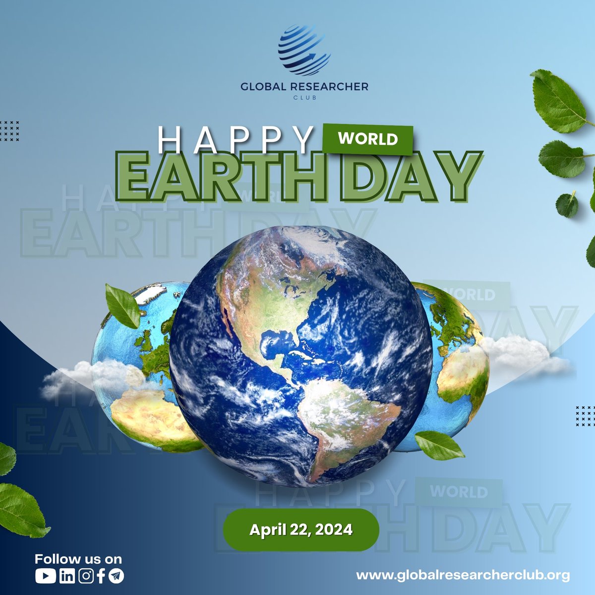 🌍🌱 Happy Earth Day from Global Researcher Club! 🌿

Today, and every day, let's honor and protect our planet. 🌎 From groundbreaking research to sustainable initiatives, we're dedicated to preserving our environment.

 #EarthDay #GRC #ResearchJourney #GlobalResearcherClub 🌏💚