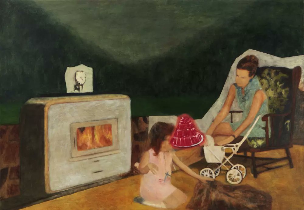Kirsten Lilford captures the essence of everyday life, offering glimpses into domestic scenes and suburban landscapes imbued with a subtle yet undeniable sense of intrigue. ⁠
⁠
View Lilford's gallery: shorturl.at/fgA47
⁠
#figurativeart #inspiringfemaleartists #RiseArt