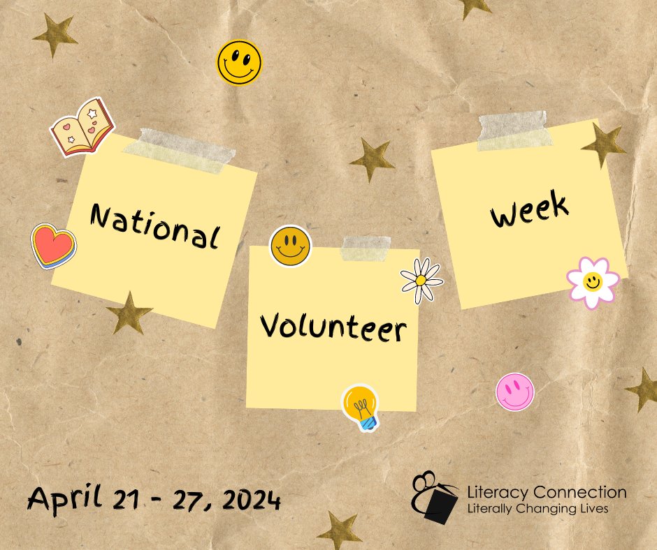LiteracyConnec1's tweet photo. ⭐️ Happy National Volunteer Week!! ⭐️ Our amazing volunteers, including tutors, board members, and more, are the backbone of our organization. Stay tuned throughout the week as we get to highlight and celebrate them! https://t.co/P5ngjzptlx