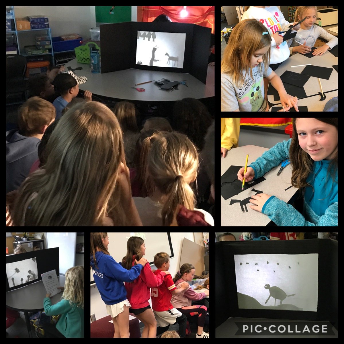 The best day collaborating with ⁦@ShoalCreekStars⁩ Mrs. Benner’s 4th graders for our very first Shadow Puppet Day! #ShineBrightLPS #WeAreStorytellers ⁦@EpicElementary⁩ ⁦@EpicStudioTWO⁩ ⁦@LPSFineArts⁩