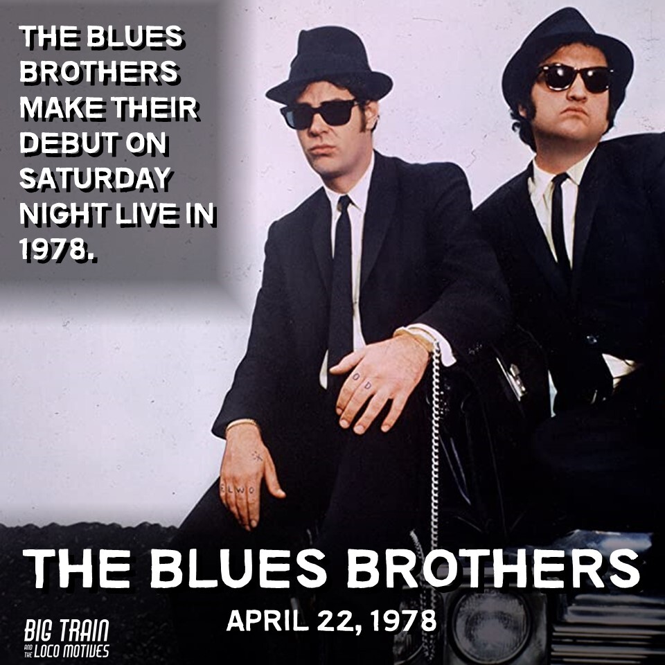 HEY LOCO FANS - The Blues Brothers (John Belushi and Dan Aykroyd) make their debut on Saturday Night Live in 1978, later becoming the first characters from the show to get their own movie. #Blues #BluesMusic #BluesGuitar #BigTrainBlues #BluesHistory #BluesBrothers
