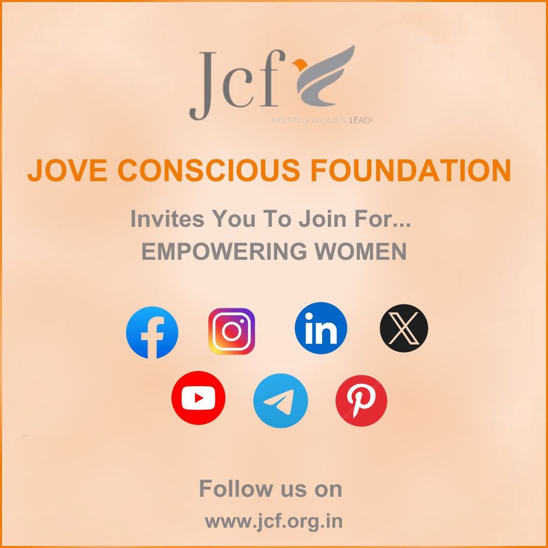 Want to be part of our journey? Like our page and become part of our online community, where every voice matters.

#Joveconsciousfoundation
#ngo #chairty #empoweringwomen #support #instagram #facebook #linkedin #twitter #youtube #telegram #pinterest #womenempowernment #rohini